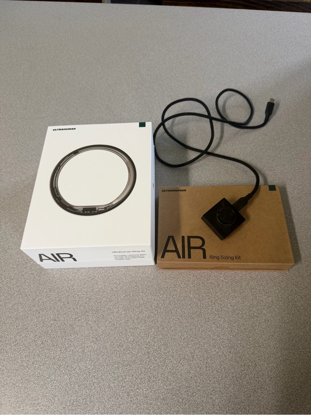 Ultrahuman AIR Smart Ring with Ring Sizing Kit - Black size 7